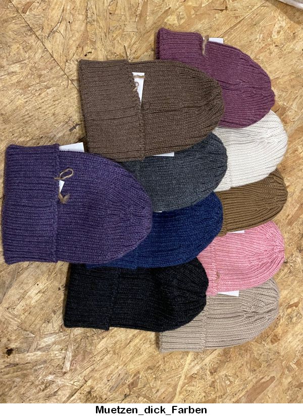 dicke Strickmütze aus Alpakawolle Hof Birkenkamp